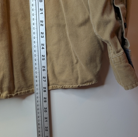 Wrangler Flex For Comfort Camel Button Down Work Shirt Mens Large - Picture 8 of 9